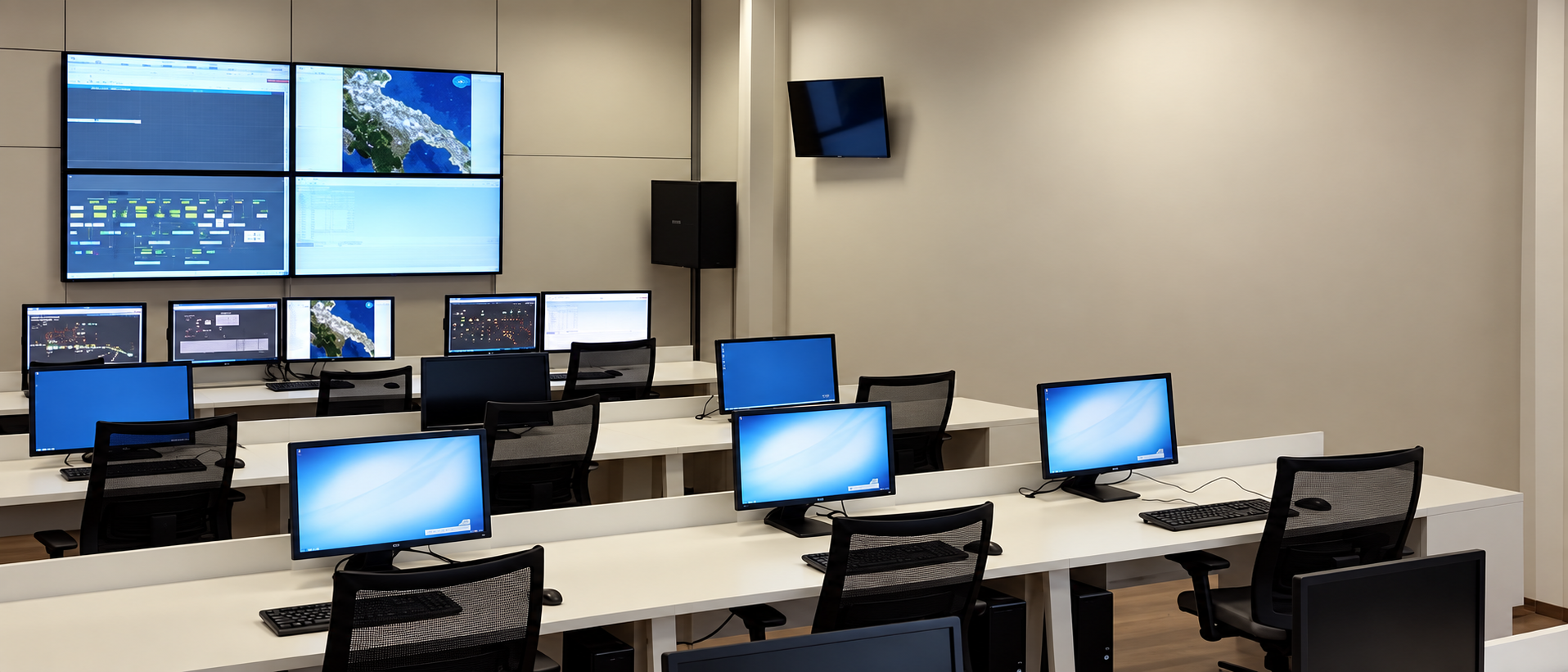 Sala controllo del Politecnico di Bari